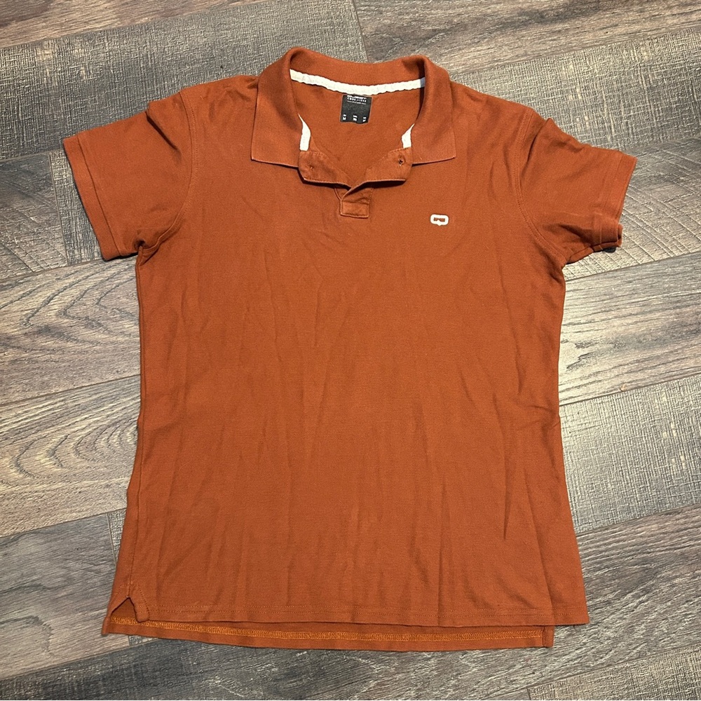 Quest Men's Rust Orange 100% Cotton Polo Shirt